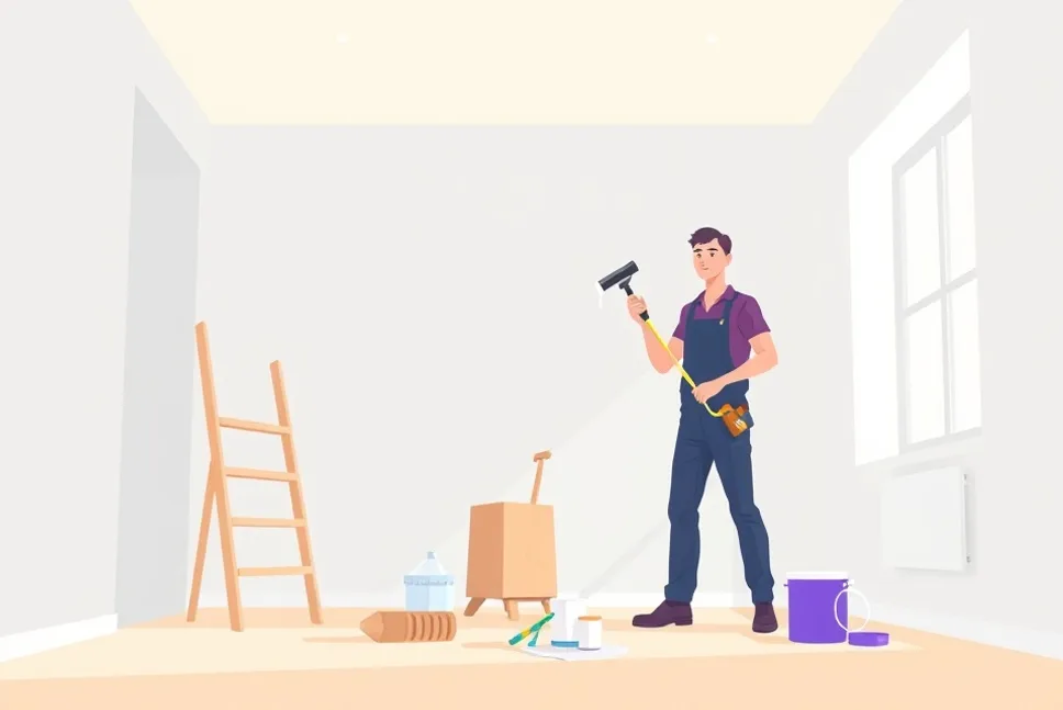 Intérieur rénové après travaux de peinture à Saran